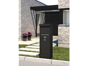 Qualarc ALX -800-BK Allux Galvanized Steel Locking Mail Parcel Box, Black Qualarc ALX -800-BK Allux Galvanized Steel Locking Mail Parcel Box, Black
