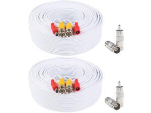 Postta BNC Video Power Cable (2 Pack 130 Feet) Pre-Made All-in-One Video Security Camera Cable Wire with Four Connectors for CCTV DVR Surveillance System Postta BNC Video Power Cable (2 Pack 130 Feet) Pre-Made All-in-One Video Security Camera Cable Wire with Four Connectors for CCTV DVR Surveillance System