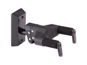 Hercules GSP38WBK PLUS Guitar Wall Hanger with Black Wooden Base & Upgraded AGS Hercules GSP38WBK PLUS Guitar Wall Hanger with Black Wooden Base & Upgraded AGS