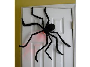 Prextex Huge 4 Ft. Black Hairy Spider / Tarantula with LED Eyes for Halloween Haunt Décor Best Halloween Decoration