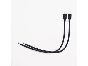 New 2Pcs Usb C Type-C Male Plug Cable 10Inch 25Cm 5V 3A 22Awg 2 Wires Power Pigtail Cable Cord Diy Black