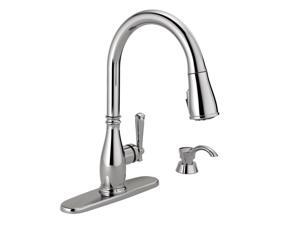 Schon Single-Handle Pull-Down Sprayer Kitchen Faucet with LED Light in Stainless Steel 67646-0008D2