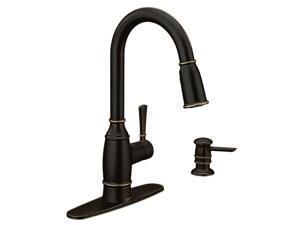 Schon Single-Handle Pull-Down Sprayer Kitchen Faucet with LED Light in Stainless Steel 67646-0008D2