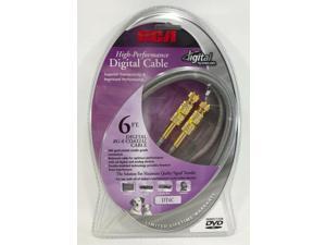 RCA - DT6C - RG-6 Digital Coaxial Video Cable F Male-Male 6 ft. RCA - DT6C - RG-6 Digital Coaxial Video Cable F Male-Male 6 ft.