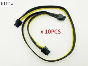 10Pcs Modular PSU Power Supply Cables PCI e Molex 6pin to 2 PCI e 8 pin 6+2pin PCI Express Internal Splitter Ribbon Miner Cable