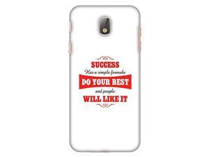 AMZER Slim Fit Handcrafted Designer Printed Hard Shell Case Back Cover Skin for Samsung Galaxy J7 Pro J730F - Success Do Your Best HD Color, Thin Protective Case