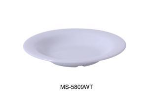 Yanco MS-5809WT Mile Stone Pasta Bowl, 13 OZ Capacity, 1.25" Height, 9.25" Diameter, Melamine, White Color, Pack of 24 Yanco MS-5809WT Mile Stone Pasta Bowl, 13 OZ Capacity, 1.25" Height, 9.25" Diameter, Melamine, White Color, Pack of 24