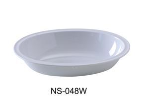Yanco NS-048W Nessico Oval Bowl, 48 oz Capacity, 10.75" Length, 7.75" Width, 2.5" Height, Melamine, White Color, Pack of 24 Yanco NS-048W Nessico Oval Bowl, 48 oz Capacity, 10.75" Length, 7.75" Width, 2.5" Height, Melamine, White Color, Pack of 24
