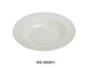 Yanco MS-5809IV Mile Stone Pasta Bowl, 13 OZ Capacity, 1.25" Height, 9.25" Diameter, Melamine, Ivory Color, Pack of 24 Yanco MS-5809IV Mile Stone Pasta Bowl, 13 OZ Capacity, 1.25" Height, 9.25" Diameter, Melamine, Ivory Color, Pack of 24