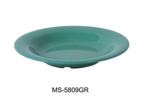 Yanco MS-5809GR Mile Stone Pasta Bowl, 13 OZ Capacity, 1.25" Height, 9.25" Diameter, Melamine, Green Color, Pack of 24 Yanco MS-5809GR Mile Stone Pasta Bowl, 13 OZ Capacity, 1.25" Height, 9.25" Diameter, Melamine, Green Color, Pack of 24