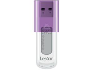 Purple Lexar Jumpdrive S50 64GB Portable USB 2.0 Flash Drive LJDS50-64G-000-113- with LED indicator WHITE PURPLE