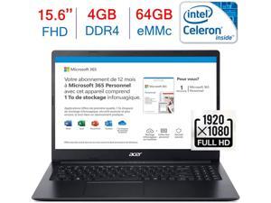 Acer Aspire 15.6-inch FHD(1920x1080) Laptop PC, Intel Celeron N4020 Processor, 4GB DDR4, 64GB eMMC, HDMI, Bluetooth, WiFi, Stereo Speaker, One-Year Office 365 Included, Windows 10 w/Mazery Mousepad Acer Aspire 15.6-inch FHD(1920x1080) Laptop PC, Intel Celeron N4020 Processor, 4GB DDR4, 64GB eMMC, HDMI, Bluetooth, WiFi, Stereo Speaker, One-Year Office 365 Included, Windows 10 w/Mazery Mousepad