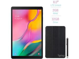 Samsung Galaxy Tab A 8.0’ Touchscreen (1280x800) LTE Factory Unlocked Tablet, Qualcomm Snapdragon 429 2.0GHz Processor, 2GB RAM, 32GB Memory, Android 9.0 Pie OS, Black w/Tigology Case & Stylus Pen Samsung Galaxy Tab A 8.0’ Touchscreen (1280x800) LTE Factory Unlocked Tablet, Qualcomm Snapdragon 429 2.0GHz Processor, 2GB RAM, 32GB Memory, Android 9.0 Pie OS, Black w/Tigology Case & Stylus Pen