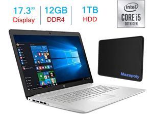 2020 HP 17.3-inch FHD 1080p Display Laptop, 10th Gen Quad-Core Intel i5-10210U up to 4.2GHz, 12GB DDR4, 1TB HDD, DVD +/- RW, Webcam, Bluetooth, Backlit Keyboard, Windows 10 Home w/Mazepoly Mousepad 2020 HP 17.3-inch FHD 1080p Display Laptop, 10th Gen Quad-Core Intel i5-10210U up to 4.2GHz, 12GB DDR4, 1TB HDD, DVD +/- RW, Webcam, Bluetooth, Backlit Keyboard, Windows 10 Home w/Mazepoly Mousepad