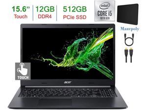 Newest Acer Aspire 5 A515 15.6-inch Touchscreen HD Laptop PC, 10th Gen Quad-Core Intel I5-1035G1 up to 3.6GHz, 12GB DDR4, 512G PCIe SSD, Backlit Keyboard, Windows 10 Home w/Mazepoly Accessories Newest Acer Aspire 5 A515 15.6-inch Touchscreen HD Laptop PC, 10th Gen Quad-Core Intel I5-1035G1 up to 3.6GHz, 12GB DDR4, 512G PCIe SSD, Backlit Keyboard, Windows 10 Home w/Mazepoly Accessories