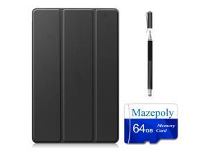Mazepoly Galaxy Tab A7 (SM-T500/T505/T507) Accessories Bundle:Samsung Tab A7 10.4 inch Smart Black Case, 64GB Memory Card with adapter and Micro-Fiber Touch Screen Stylus Capacitive Pen