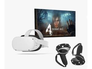 Meta Quest 2 Advanced All-In-One Virtual Reality Headset  256 GB with Resident Evil 4  + Mazepoly Accessories