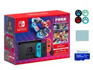 Nintendo Switch Mario Kart 8 Deluxe Bundle Full Game Download  3 Mo Nintendo Switch Online Membership Included with Mazepoly Accessories
