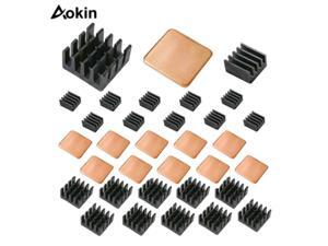 Aokin 30 PCS Raspberry Pi Heatsink Kit Copper Aluminum Heatsink For Cooling Cooler Raspberry Pi 3 Pi 2 Pi Model B+ Aokin 30 PCS Raspberry Pi Heatsink Kit Copper Aluminum Heatsink For Cooling Cooler Raspberry Pi 3 Pi 2 Pi Model B+