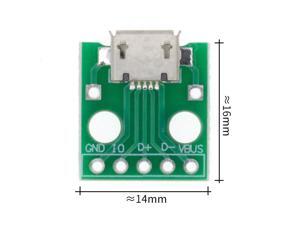 10pcs MICRO USB to DIP Adapter 5pin female connector B type pcb converter pinboard 2.54 10pcs MICRO USB to DIP Adapter 5pin female connector B type pcb converter pinboard 2.54