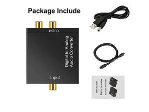 Digital To Analog Audio Converter 3.5mm Optical Fiber Toslink Coaxial Signal To RCA R/L Audio Decoder SPDIF ATV DAC Amplifier Digital To Analog Audio Converter 3.5mm Optical Fiber Toslink Coaxial Signal To RCA R/L Audio Decoder SPDIF ATV DAC Amplifier
