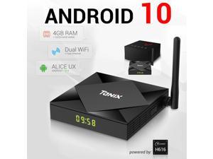 Android 10 TV Box YAGALA TX6S TV Box Allwinner H616 64bit Quad Core CPU G31 MP2 GPU 4GB RAM 64GB eMMC Dual Band WiFi 2.4GHz+5GHz Bluetooth 4.1 3D 4K Ultra HD H.265