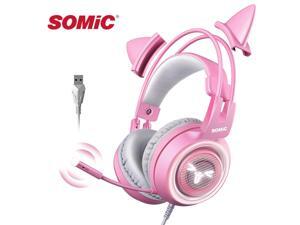 Somic G951 USB Gaming Headphone 7.1 Surround Sound Wired Over-Ear Headset Cat Ear Earphones for PC Gamer with Microphone Somic G951 USB Gaming Headphone 7.1 Surround Sound Wired Over-Ear Headset Cat Ear Earphones for PC Gamer with Microphone