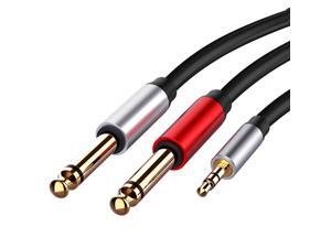 3.5mm to Dual 6.5mm Adapter Jack Audio Cable Jack Aux Cord Male Double 6.35mm 1/4 \"mono Jack to Stereo 1/8\" 3.5mm Bundle 1 3.5mm to Dual 6.5mm Adapter Jack Audio Cable Jack Aux Cord Male Double 6.35mm 1/4 \"mono Jack to Stereo 1/8\" 3.5mm Bundle 1