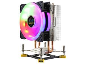 LANSHUO CPU Cooler RGB CPU Radiator 2 Heat Pipes Ultra Quiet Cooler Fan for LGA 775 115X 1366 (3Pin Single Fan) LANSHUO CPU Cooler RGB CPU Radiator 2 Heat Pipes Ultra Quiet Cooler Fan for LGA 775 115X 1366 (3Pin Single Fan)