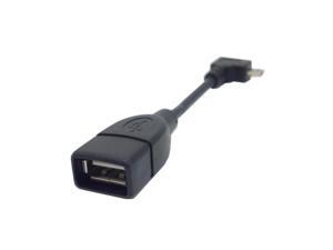 90 Degree Right Angled Connector Micro USB to USB Female Host OTG Cable for Cell Phone & Tablet 90 Degree Right Angled Connector Micro USB to USB Female Host OTG Cable for Cell Phone & Tablet