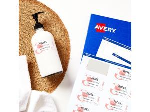 Avery Waterproof Rectangle Labels with Sure Feed, Print to the Edge, 1.5" x 2.75", 250 White Labels (36556)
