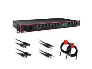Focusrite Scarlett 18i20 USB Audio Interface (3rd Gen) Bundle with 2x MIDI Cable, 2x Stereo TRS Cable & 2x XLR Cable