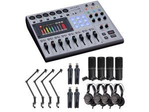Zoom PodTrak P8 Portable Podcast Recorder Bundle with 4x Zoom ZDM-1 Podcast Mic Pack & 4x Boom Arm Zoom PodTrak P8 Portable Podcast Recorder Bundle with 4x Zoom ZDM-1 Podcast Mic Pack & 4x Boom Arm
