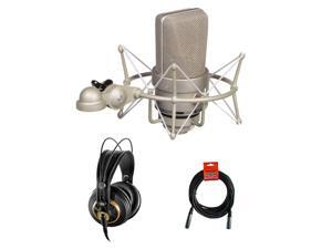 Neumann TLM 103 Condenser Microphone Mono Set (Nickel) with AKG K 240 Studio Pro Headphones & XLR Cable Bundle