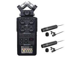 Zoom H6 All Black 6-Track / 6-Input Portable Recorder with Single Mic Capsule, Boya Omnidirectional & Cardioid XLR Lavalier Mic Bundle Zoom H6 All Black 6-Track / 6-Input Portable Recorder with Single Mic Capsule, Boya Omnidirectional & Cardioid XLR Lavalier Mic Bundle