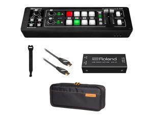 Roland V-1HD STR Mixer/Switcher Live Streaming Bundle with Encoder UVC-01, Roland CB-BV1 Carry Bag, 6' HDMI Cable & 10-Pack Straps Roland V-1HD STR Mixer/Switcher Live Streaming Bundle with Encoder UVC-01, Roland CB-BV1 Carry Bag, 6' HDMI Cable & 10-Pack Straps