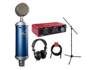 Blue Bluebird SL Condenser Studio Microphone with Focusrite Scarlett 2i2 2x2 Audio Inteface (3rd gen), Headphone, Mic stand & XLR Cable Bundle Blue Bluebird SL Condenser Studio Microphone with Focusrite Scarlett 2i2 2x2 Audio Inteface (3rd gen), Headphone, Mic stand & XLR Cable Bundle