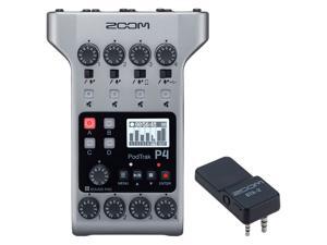 Zoom PodTrak P4 Portable Multitrack Battery Powered, 4 Microphone Inputs, 4 Headphone Outputs, 2-In/2-Out Podcast Recorder Bundle with BTA-2 Bluetooth Adapter Zoom PodTrak P4 Portable Multitrack Battery Powered, 4 Microphone Inputs, 4 Headphone Outputs, 2-In/2-Out Podcast Recorder Bundle with BTA-2 Bluetooth Adapter