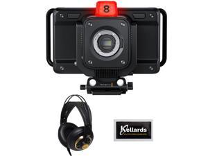 Blackmagic Design Studio Camera 4K Plus Bundle with AKG K240 Studio Pro Headphones and Screen Cleaning Wipes