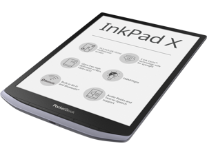 PocketBook InkPad X, 10" E Ink Carta™ Mobius (1404 × 1872), SMARTlight, Metallic Grey, Dual Core (2×1 GHz), Operative memory: 1 GB, Accumulator: 2000 mAh
