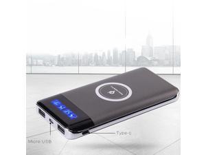 3000000mAh Power Bank Qi Wireless Charging 2 USB LED Portable Battery Charger US
