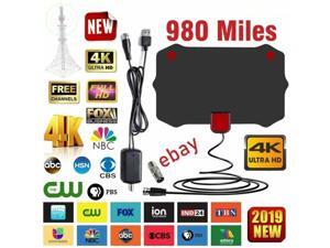 980 Miles Digital TV Antenna Signal Booster Amplifier HDTV Indoor USB 13ft 980 Miles Digital TV Antenna Signal Booster Amplifier HDTV Indoor USB 13ft
