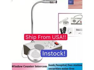 Dual-Way Bank/Office/Station Window Counter Intercom Interphone System 110V US Dual-Way Bank/Office/Station Window Counter Intercom Interphone System 110V US