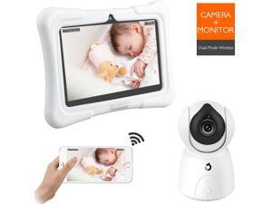 Refurbished: Dragon Touch FUTURE 1 720P Baby Monitor with 7 Inch IPS LCD Touch Screen Tablet, Digital Camera, Temperature Monitoring, Remote Camera Pan-Tilt-Zoom, Lullaby, Night Vision, Two Way Audio and Recording