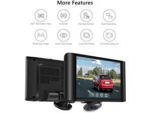 AKASO 360 Degree Dash Camera for Cars - 2K Full View Dual Dash Cam Front and Rear Car DVR Dashboard Recorder with 5 Inch Touch Screen G-Sensor Parking Monitor Loop AKASO 360 Degree Dash Camera for Cars - 2K Full View Dual Dash Cam Front and Rear Car DVR Dashboard Recorder with 5 Inch Touch Screen G-Sensor Parking Monitor Loop