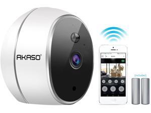 AKASO WiFi Security Camera, HD 720P Rechargeable Wireless IP Camera,Two-Way Audio,Night Vision,PIR Motion Detection, Indoor/Office/Home Surveillance/Baby Monitor, Powered by Batteries (Hawkeye 1) AKASO WiFi Security Camera, HD 720P Rechargeable Wireless IP Camera,Two-Way Audio,Night Vision,PIR Motion Detection, Indoor/Office/Home Surveillance/Baby Monitor, Powered by Batteries (Hawkeye 1)