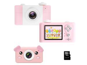 Kids Camera D3 PLUS Rechargeable with pink Pig Cover Digital Cameras Toys for 4-10 Year Olds Girls Boys Shockproof 26MP Mini Cam with 16G SD Card Best Idea Birthday Party Gifts Kids Camera D3 PLUS Rechargeable with pink Pig Cover Digital Cameras Toys for 4-10 Year Olds Girls Boys Shockproof 26MP Mini Cam with 16G SD Card Best Idea Birthday Party Gifts