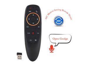 EASYTONE Air Mouse G10 Voice Remote Control  2.4G Fly Mouse 6 Axis Gyroscope Sensing Mini Wireless Keyboard for Android TV Box Windows PC, USB Receiver Universal Mini Keyboard Combo Without Backlit