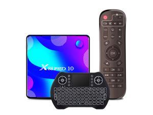 Android 11.0 TV Box, Newest EASYTONE Android Box 2GB RAM 16GB ROM TV Box support 4K/3D/Dual-band WIFI/HDMI 2.0/USB 3.0 Android Box with Touchpad Wireless Backlit MT10 Mini Keyboard