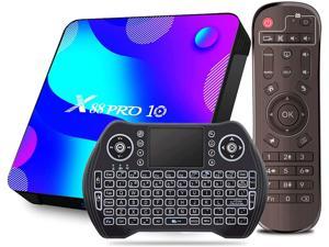 Android 11 TV Box 4GB RAM 32GB ROM EASYTONE X88 Pro Android Boxes Quad Core Support BT40 H265 3D 5G WiFiUSB 30 64bit HDR 4K Smart TV Box with MT10 Wireless Backlit Mini Keyboard